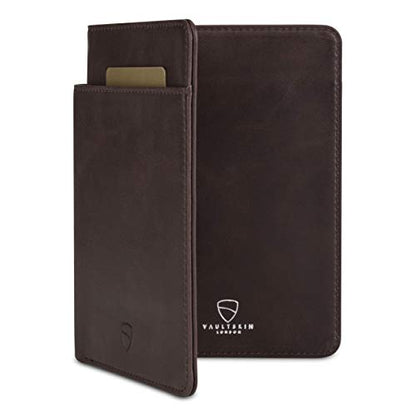Vaultskin KENSINGTON Passport Holder for Travel, RFID Wallet (Brown) - color: Brown