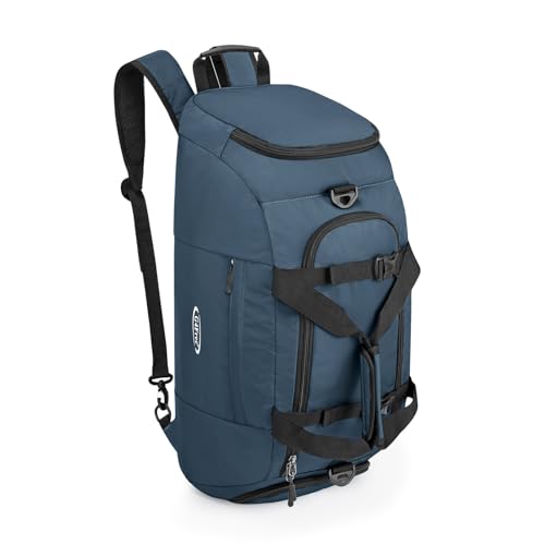 40L/70L 3-Way Duffle Bag Gym Sport Duffel Backpack Shoe Compartment - color: Dark Blue