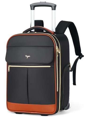 Rolling Backpack for Women, Large Travel Backpack with Wheels - color: Black, size: M (Underseat)
