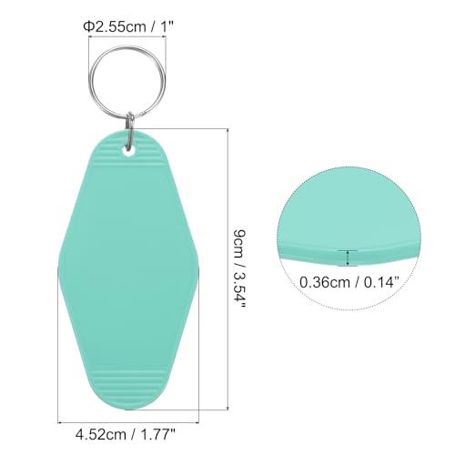 uxcell Hotel Keychains Blank Plastic - color: Light Blue