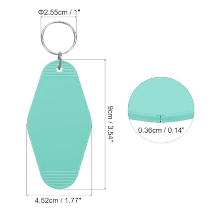 uxcell Hotel Keychains Blank Plastic - color: Light Blue
