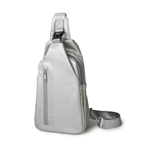 FITKICKS Hydrosport Sling Unisex Crossbody Travel Bag - color: Silver