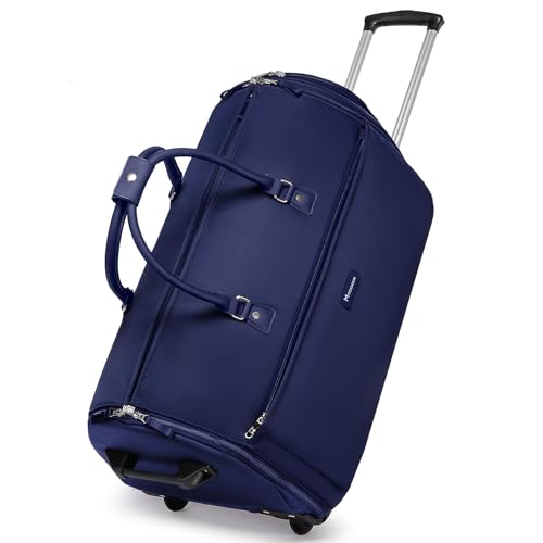 Modoker 3-in-1 Rolling Garment Duffle Bag with Wheels, 25in Blue - color: 25in-Blue