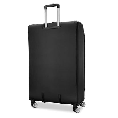 American Tourister 4 KIX 3.0 Checked-Large Softside Expandable Luggage with 4 Spinner Wheels, Black - color: Black, size: Large