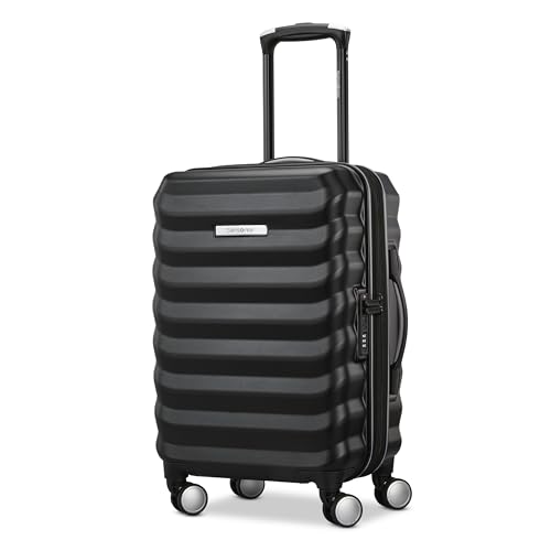 Samsonite Hard-Sided 20-Inch Lightweight Carry On Expandable Element Suitcase: Durable, 360° Spinner Wheels, Adjustable Telescopic Handle, TSA-Approved Lock - Alpine Black - color: Alpine Black, size: 20-Inch Carry-On