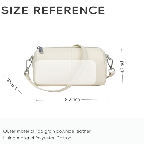 Small crossbody purse mini Genuine Leather Crossbody Bag for women - color: Off-white
