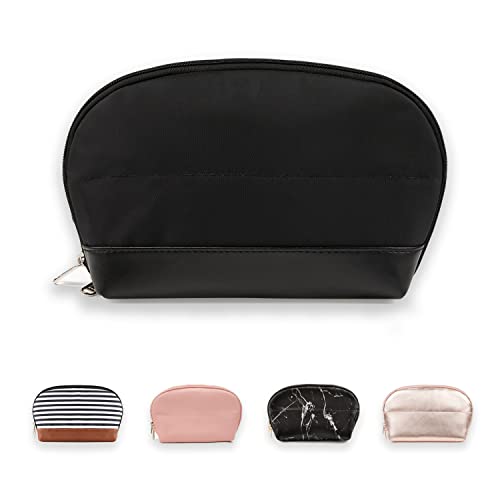 Ethereal Large Makeup Pouch, Large Capacity Makeup Bag for Purse, Travel Zipper Pouch, Makeup Accessories Organizer, Black - color: 03-standard black