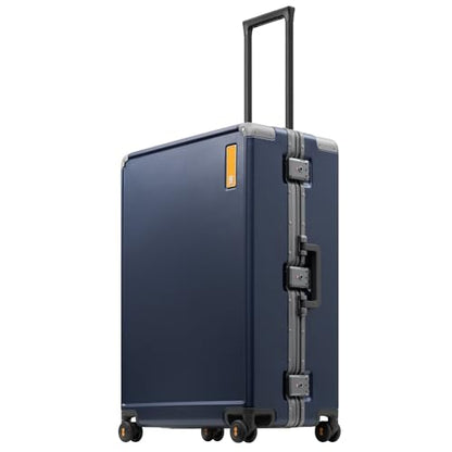 LEVEL8 Zipperless Large Suitcases Hardshell Checked Luggage 28 Inch, Blue - color: Blue, size: Checked 28 Inch