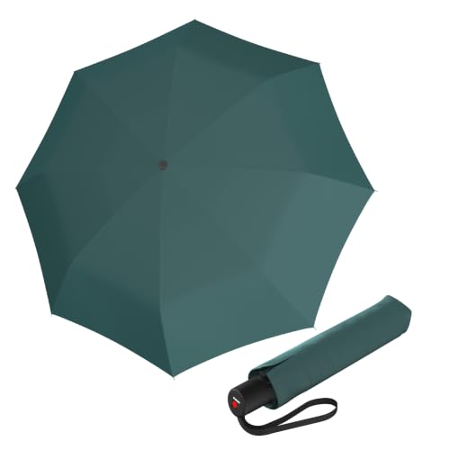 Knirps A.200 Medium Duomatic Windproof Umbrella for Adults – Automatic Open Close 38.5" Canopy, Travel Case Included - color: Teal