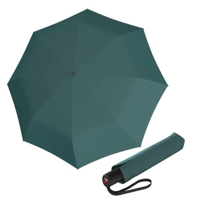 Knirps A.200 Medium Duomatic Windproof Umbrella for Adults – Automatic Open Close 38.5" Canopy, Travel Case Included - color: Teal