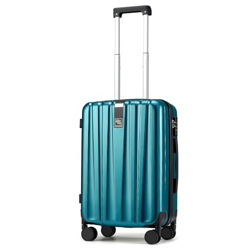 Hanke 20 Inch Carry On Luggage 22x14x9 Airline Approved Lightweight PC Hard Shell Suitcases with Wheels Travel Luggage Rolling Suitcase Travel Luggage Bag Christmas for Birthday(Caribbean Blue) - color: Caribbean Blue, size: 20 Inch