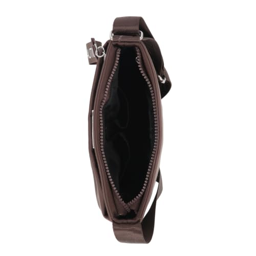 Nautica Diver Nylon Small Women's Crossbody Bag Purse with Adjustable Shoulder Strap - color: Espresso