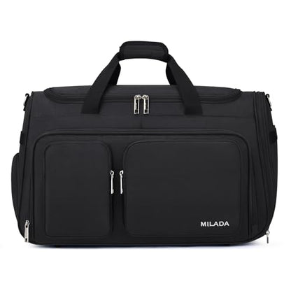 MILADA Carry On Luggage Bags for Travel Foldable Personal Item Travel Bag - color: Black, size: Carry On 21.5 inch