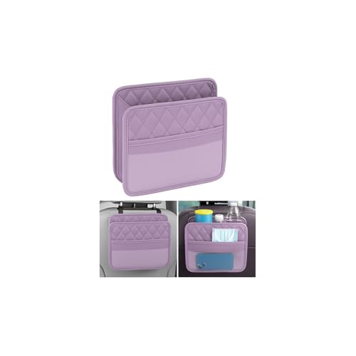 Mandark PU Leather Car Seat Back Organizer, Purple - color: Purple