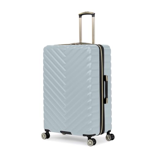 Kenneth Cole REACTION Madison Square Lightweight Hardside Chevron Expandable Spinner Luggage, Slate, 28-Inch Checked - color: Slate, size: 28-Inch Checked