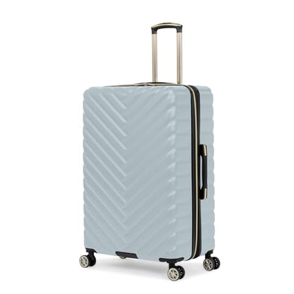 Kenneth Cole REACTION Madison Square Lightweight Hardside Chevron Expandable Spinner Luggage, Slate, 28-Inch Checked - color: Slate, size: 28-Inch Checked
