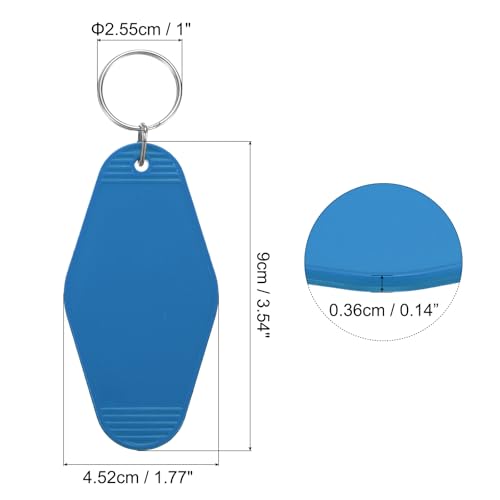 uxcell Hotel Keychains Blank Plastic - color: Dark Blue