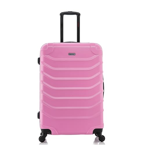 InUSA ENDURANCE Luggage with Spinner Wheels | Durable Lightweight Hardside Suitcase, Spacious Travel Bag with Handle and Trolley | 28-Inch Large Checked Luggage | Pink - color: Pink, size: 28 Inch