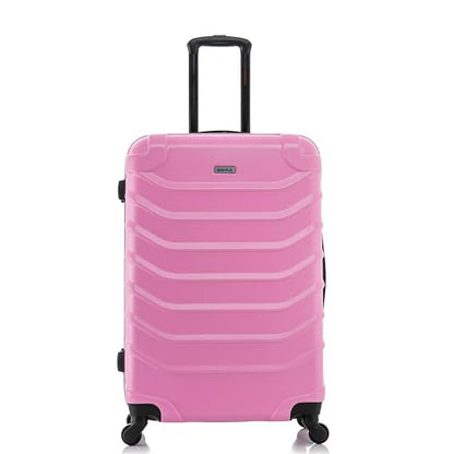 InUSA ENDURANCE Luggage with Spinner Wheels | Durable Lightweight Hardside Suitcase, Spacious Travel Bag with Handle and Trolley | 28-Inch Large Checked Luggage | Pink - color: Pink, size: 28 Inch