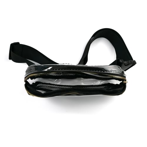 Fanny Pack Crossbody Sling Bag, Clear Black - color: Clear Black