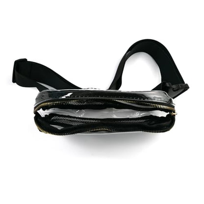Fanny Pack Crossbody Sling Bag, Clear Black - color: Clear Black