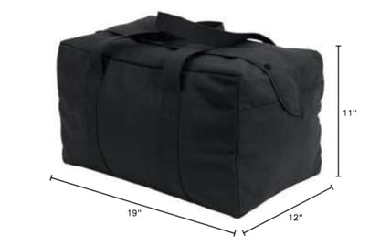 Rothco Canvas Parachute Cargo Bag, Black, 40.5L - color: Black