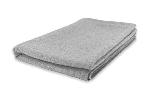 100% Cashmere Travel Blanket & Storage Pouch Gray 60" x 45" Gift Box