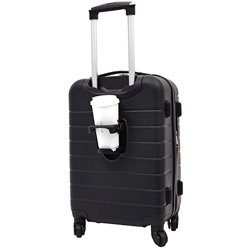 Wrangler Smart Spinner Hardside Luggage, 2 Piece Set, Black - color: Black, size: 2 Piece Set