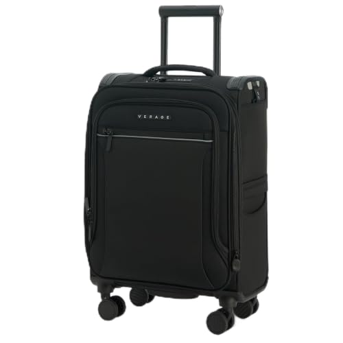Verage Toledo Carry On Luggage Softside Expandable Suitcase with Spinner Wheel (20-Inch, Black) - color: Black, size: Carry-On 20-Inch