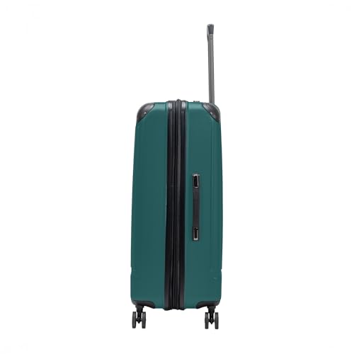 Flying Axis Collection Lightweight Hardside Expandable 8-Wheel Spinner Luggage, Midnight Turquoise, 28-Inch Checked - color: Midnight Turquoise, size: 28-Inch Checked