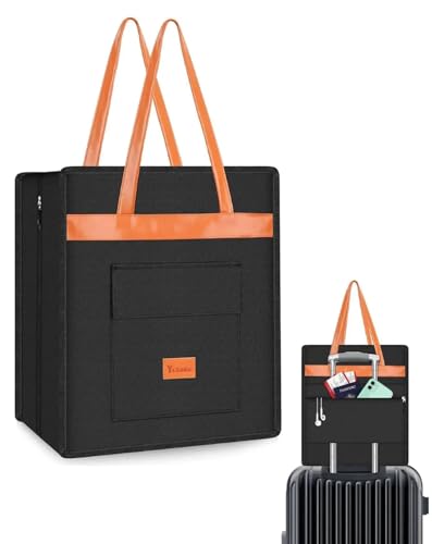 Yotako Shoe Bag for Travel with Leathers Handle Black - color: black