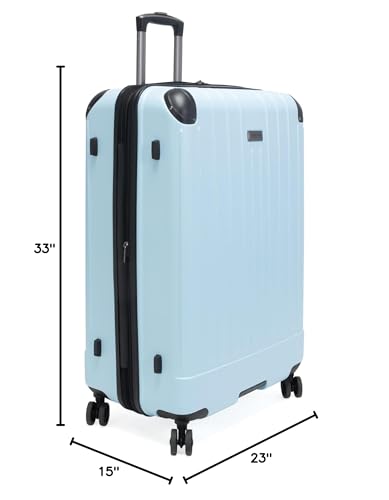 Kenneth Cole Reaction Flying Axis 28" Hardside Expandable 8-Wheel Spinner Check-Size Luggage, Dream Blue - color: Dream Blue, size: 28-Inch Checked