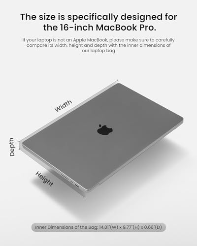 tomtoc 360 Protective Laptop Sleeve Kit for 16-inch MacBook Pro M5 Pro/Max - color: Black, size: 16-inch