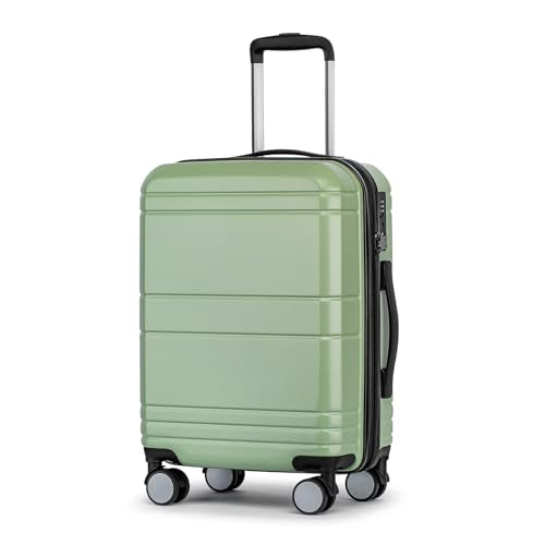Carry On Luggage 22x14x9 Airline Approved,Hardside Suitcase,20 Inch,LtGreen - color: Fruit Green