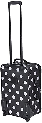 Rockland Fashion Softside Upright Luggage Set,Expandable, Telescopic Handle, Wheel, Black Dot, 2-Piece (14/19) - color: Black Dot, size: 2 Piece (19"/14" Tote)
