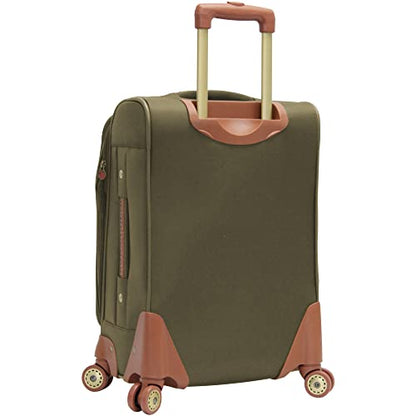 Pathfinder Carry-On Luggage with Spinner Wheels Softside Expandable 20-In Suitcase - color: Olive, size: 20-Inch Carry-On Suitcase