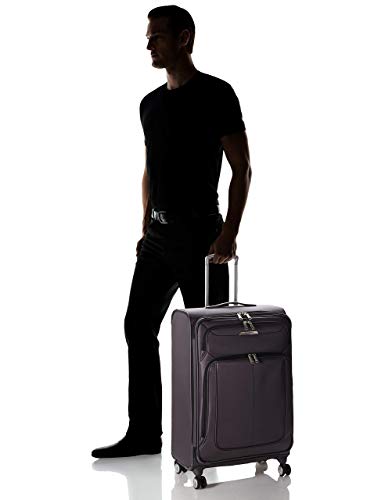 Samsonite Solyte DLX Softside Expandable Luggage with Spinner Wheels, Mineral Grey, Checked-Medium 25-Inch - color: Mineral Grey, size: Checked-Medium 25-Inch