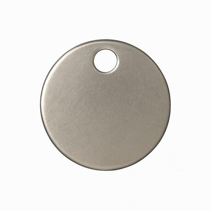 Custom Engraved Tags | Personalized Round Metal Tags | Personalized Trapping Tabs | 1 Inch Round Metal Key Label