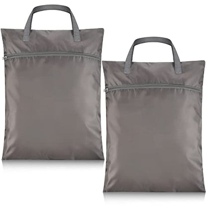 Oudain 2 Pcs Travel Laundry Bags Waterproof Dirty Clothes Bag, Gray - color: Gray