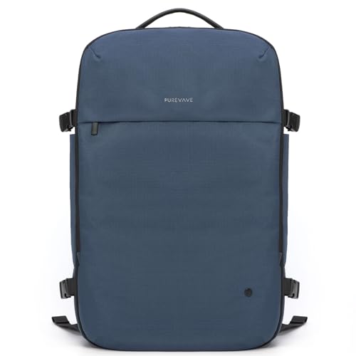 PUREVAVE Laptop Backpack Water Resistant YKK Zippers Travel Study - color: Dark Blue