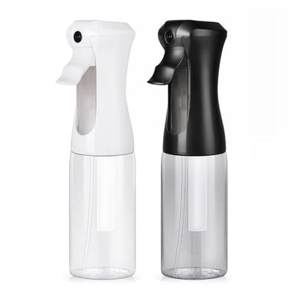 VIGOR PATH 200ml Continuous Mist Spray Bottle for Hair Plants and Skin Care - color: Black & White - 2 pack