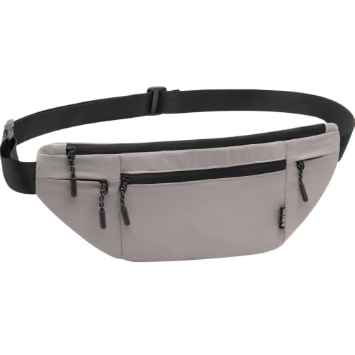 Money Belt for Travel RFID Blocking Passport Holder (light grey) - color: light grey