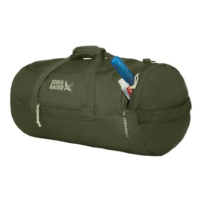 Eddie Bauer Stowaway Packable Duffel Bag | Travel | Foldable | Lightweight | Durable | Ripstop Polyester, 45L, Irish Moss - color: Irish Green