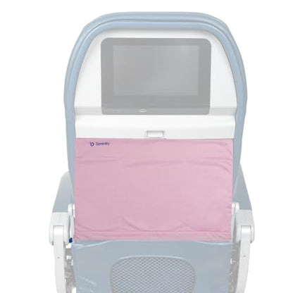Airplane Tray Organizer/Tote with 4 Storage Pockets, Back Seat Airplane Tray Cover, Converts into a Drawstring Tote, Washable, Durable & Lightweight (2.8 oz) Airplane Travel Essentials - color: Rose Pink
