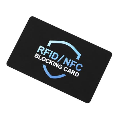 RFID Blocking Card, NFC Contactless Anti-Theft Bank Debit Credit Card Protector,One Card Protects Entire Wallet Purse - color: A-1 Pcs Black