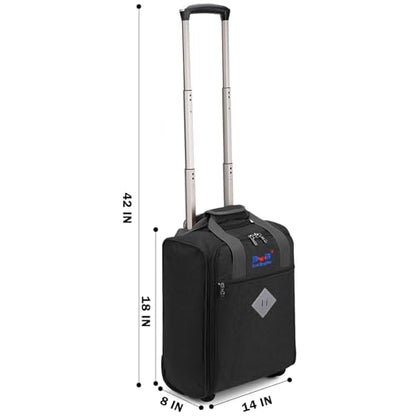 Boardingblue For Spirit Airlines 18x14x8 Inches Personal Item Under Seat Rolling Duffle Bag Luggage Suitable For Major Airlines Including AA and Frontier (Black) - color: Black
