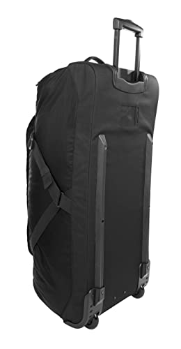 Eddie Bauer Traverse Luggage | Roller Wheels | Telescoping Handle | Travel | Vacation | Ripstop Nylon - Black, 31" - color: Black, size: 31"