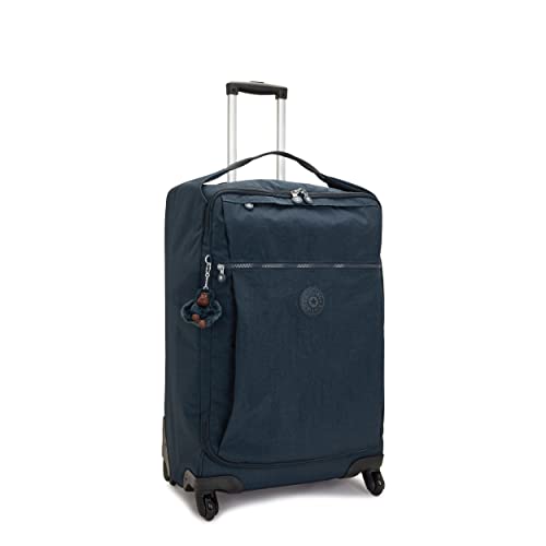 Kipling Women's Darcey Medium 26-Inch Softside Checked Rolling Luggage, 360 Degree Spinning Wheels, Adjustable Packing Straps - color: True Blue Tonal, size: Checked-Medium 26-Inch