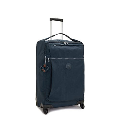 Kipling Women's Darcey Medium 26-Inch Softside Checked Rolling Luggage, 360 Degree Spinning Wheels, Adjustable Packing Straps - color: True Blue Tonal, size: Checked-Medium 26-Inch