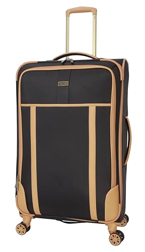 Dockers Seahorse Softside Expandable 8-Wheel Spinner Travel Checked Luggage, 28-Inch, Black - color: Black, size: 28-Inch Checked
